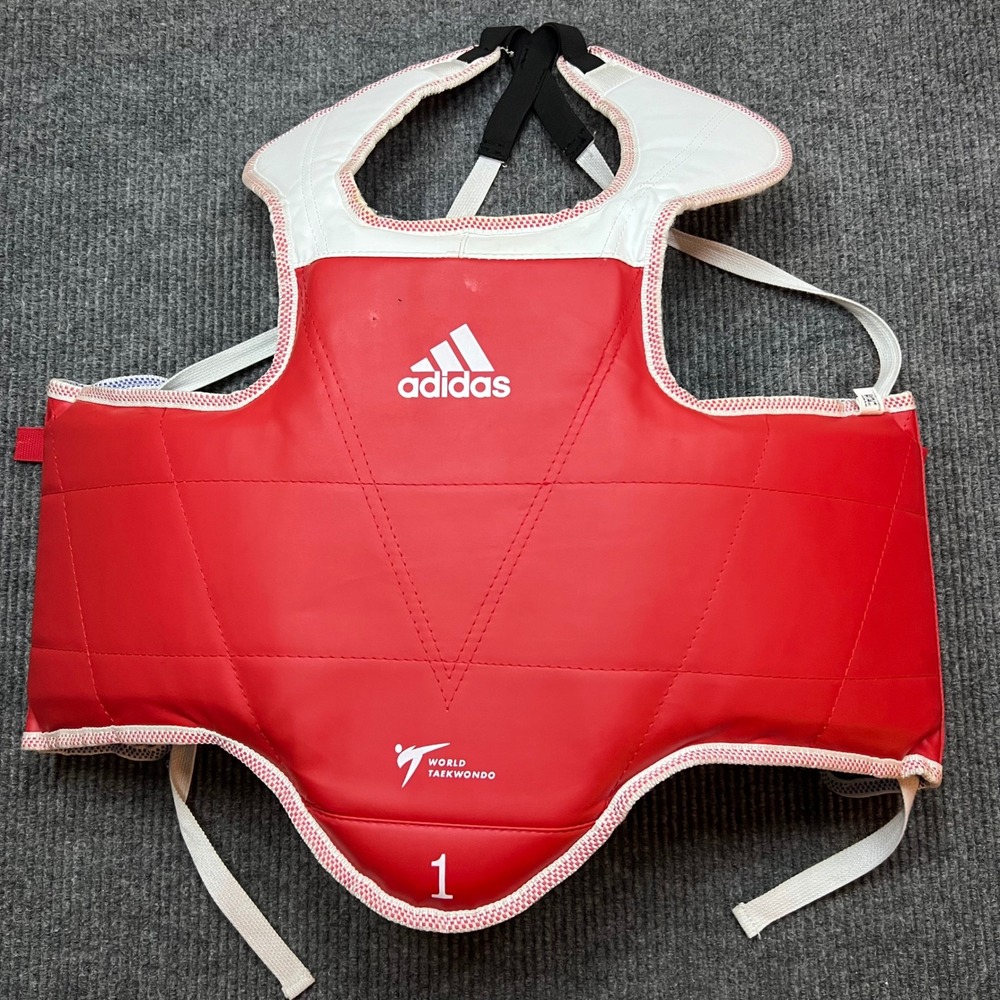2 Adidas Taekwondo Reversible Chest Protector Hogu Set 1 3 medium small Blue WTF - Picture 2 of 10